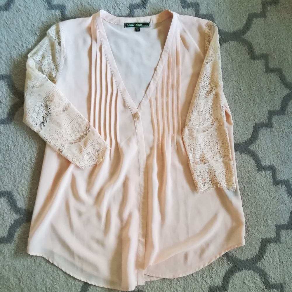 Darling chiffon and lace blouse